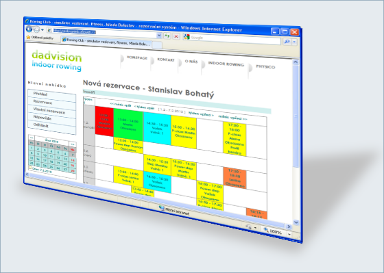 Design Afit WEB pro Dadvision Indoor Rowing